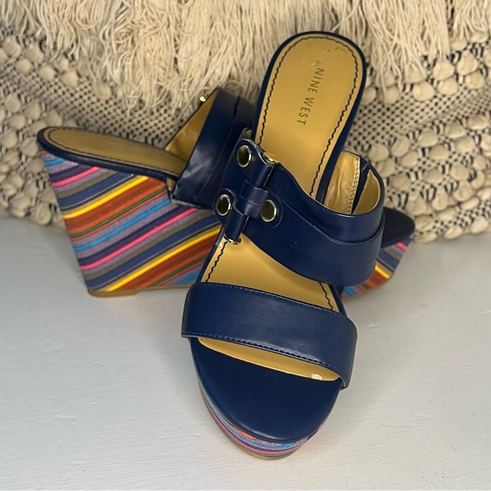 Vintage Nine West Rainbow Platform Heels